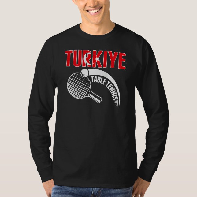 Camiseta Turkiye Table Tennis  Turkey Ping Pong Team Suppor (Anverso)