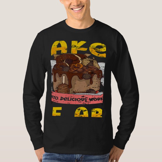 Camiseta Turn Plain Cakes Into Delicious Works of Cake Deco (Anverso)