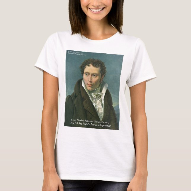 Camiseta Turno de citas de Arthur Schopenhauer "Naciones Ri (Anverso)