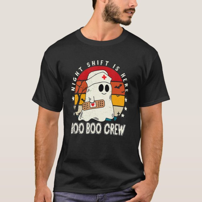 Camiseta Turno de noche Boo Boo Crew Médica médico de enfer (Anverso)