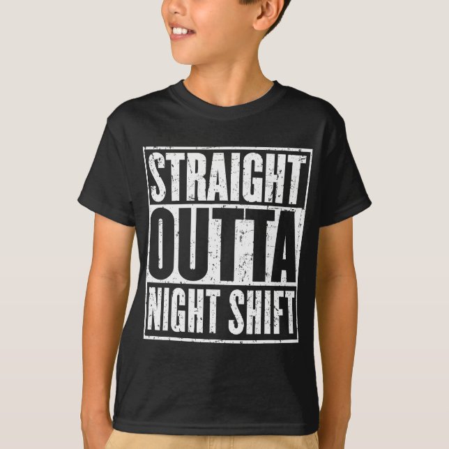 Camiseta Turno de noche directo Enfermería Vida divertida d (Anverso)
