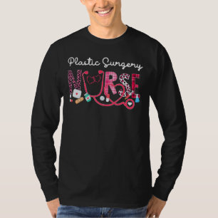 Camiseta Turno de noche Enfermera Leopard Plaid Love Heart 