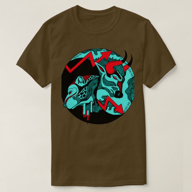 Camiseta Turqred Bull and Bear (Diseño del anverso)