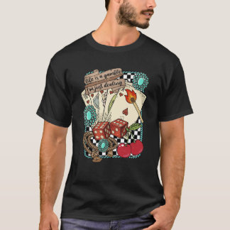 Camiseta Turquesa Retro Oeste Oeste Oeste Occidental Vaquer