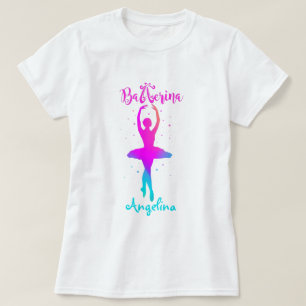 Camiseta Turquesa Rosa Ballerina T-Shirt