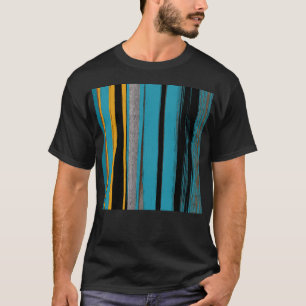 Camiseta Turquesa Y Negro - Resumen De Las Bandas De Arte