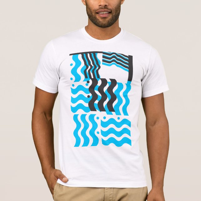 Camiseta Turquesa y negro retro de Guay (Anverso)