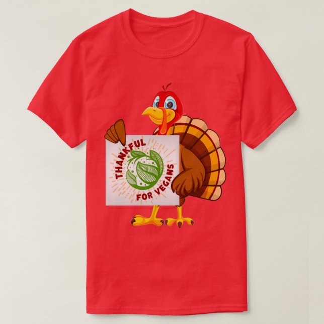 Camiseta Turquía agradecida por los vegetarianos gracias al (Diseño del anverso)