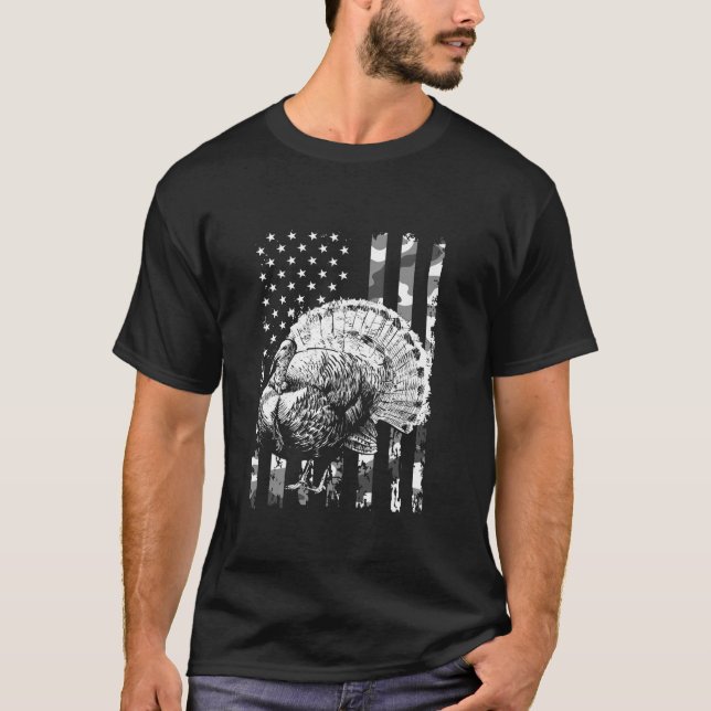 Camiseta Turquía Alimentos Estados Unidos Bandera Americana (Anverso)