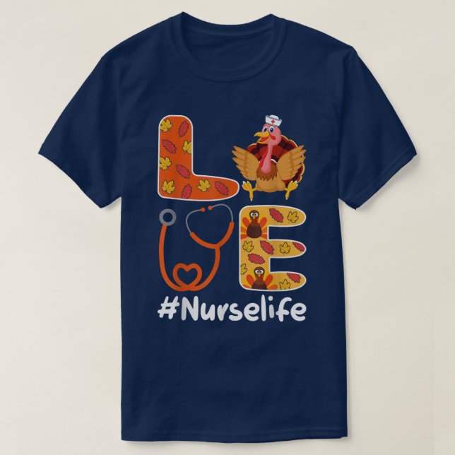 Camiseta Turquía Amor Enfermera Vida Stethoscope Enfermeras (Diseño del anverso)