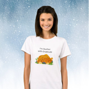 Camiseta Turquía asada con estoy lleno de gratitud