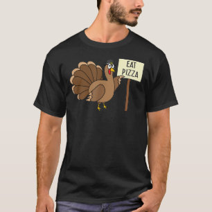 Camiseta Turquía come pizza adulto vegan niños divertidos T
