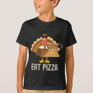 Camiseta Turquía come pizza adulto vegan niños divertidos T