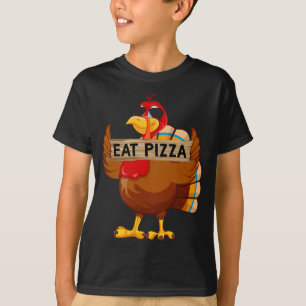 Camiseta Turquía come pizza adulto vegan niños divertidos T