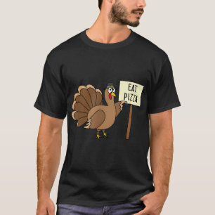 Camiseta Turquía come pizza adulto vegan niños divertidos T