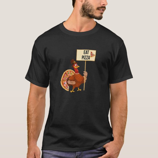 Camiseta Turquía come pizza niños adultos vegan Acción de G (Anverso)
