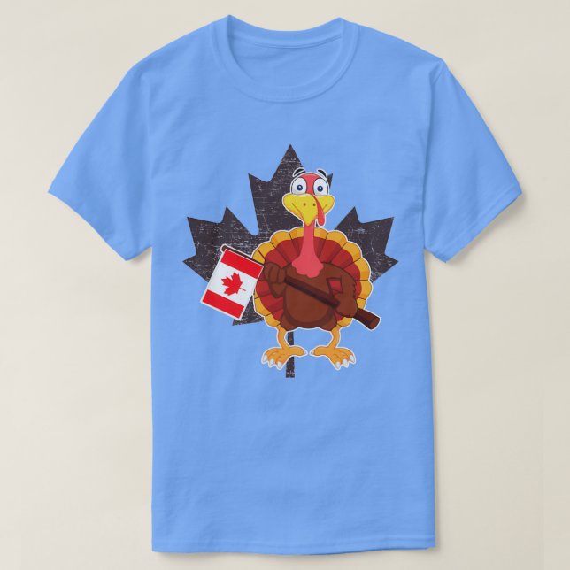 Camiseta Turquía con bandera canadiense Guay Acción de Grac (Diseño del anverso)