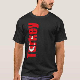 Camiseta Turquía con colores de bandera en el lado de
