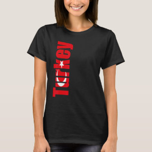 Camiseta Turquía con colores de bandera en el lado de