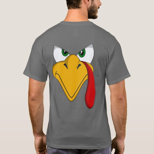 Camiseta Turquía con una actitud feliz feriado de Acción de (Reverso)