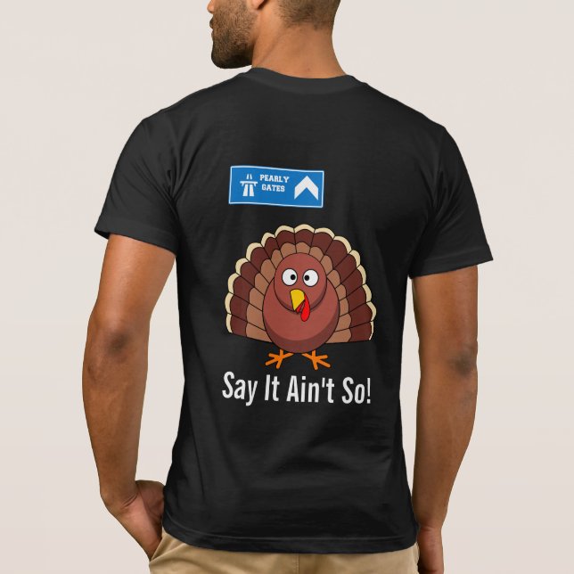 Camiseta Turquía después del Personalizado del Día de Acció (Reverso)