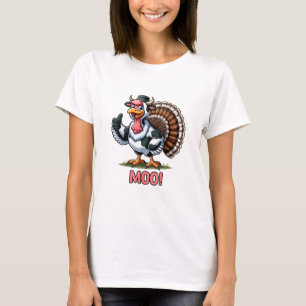 Camiseta Turquía En La Vaca, Un Día De Acción De Gracias Mu