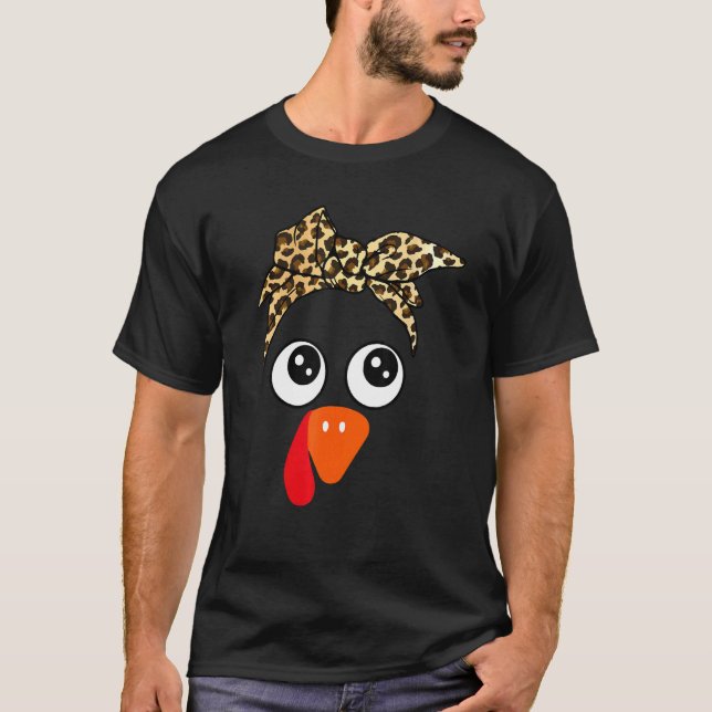 Camiseta Turquía enfrenta al leopardo en la cabeza de la ba (Anverso)
