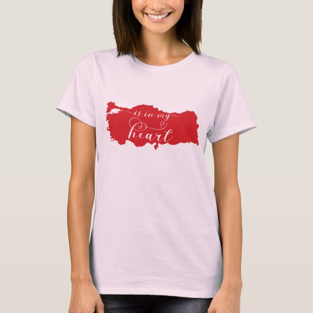 Camiseta Turquía está en mi corazón (Anverso)
