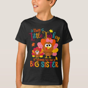 Camiseta Turquía Gran Hermana de Cute Cae El Día De Gracias