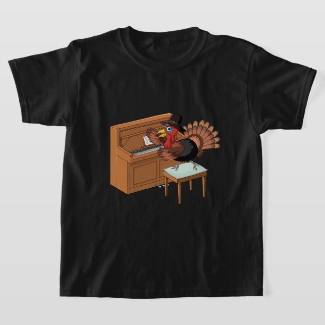 Camiseta Turquía juega al piano Día de Acción de Gracias Gr (Distribución)