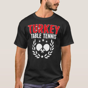 Camiseta Turquía Mesa de ping pong Tenis Turco Apoyo al equ