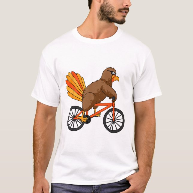 Camiseta Turquía monta en bicicleta el Día de Acción de Gra (Anverso)