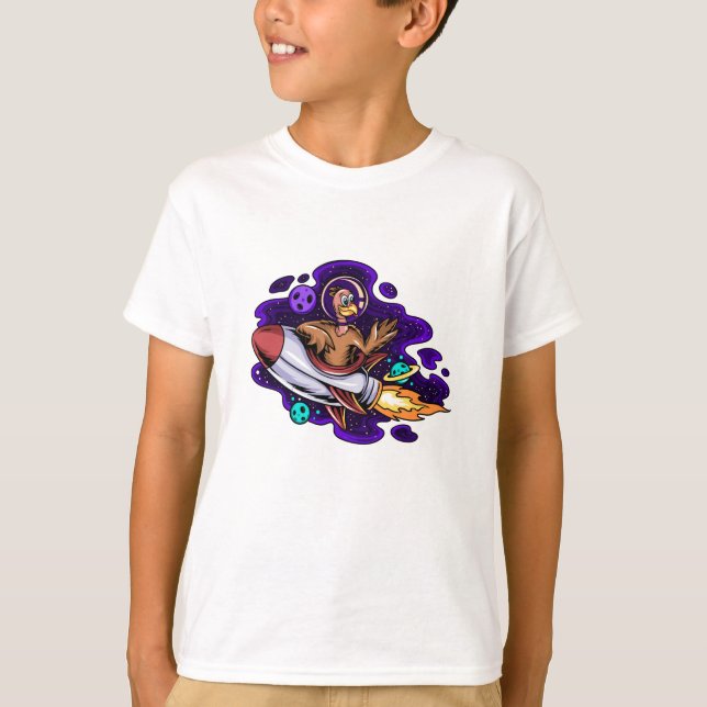 Camiseta Turquía montando un cohete espacial (Anverso)