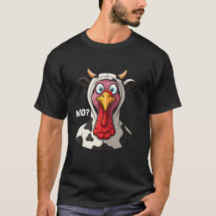 Camiseta Turquía Moo Cow Costume Gracioso Agradecimiento Tu