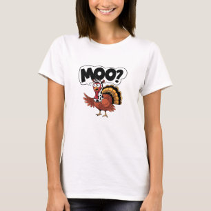 Camiseta Turquía Moo Cow Costume Gracioso Día de Gracias Tu