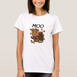 Camiseta Turquía Moo Cow Costume Gracioso Día de Gracias Tu
