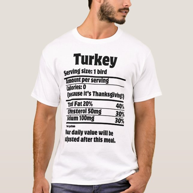 Camiseta Turquía Nutrition Fact.w (Anverso)