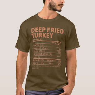 Camiseta Turquía profunda frita disfraz alimento de acción 