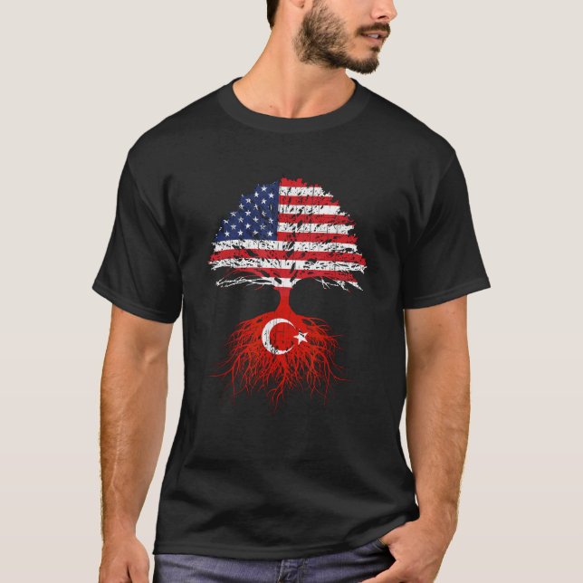 Camiseta Turquía remonta a Turquía Estados Unidos flamencó  (Anverso)