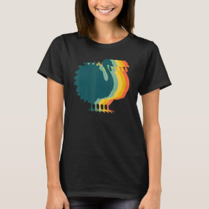 Camiseta Turquía retro Colores elegantes y coloridos pavos 