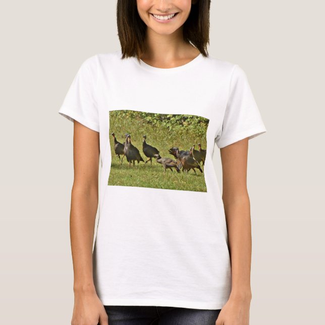 Camiseta Turquía salvaje, colores de camuflaje (Anverso)