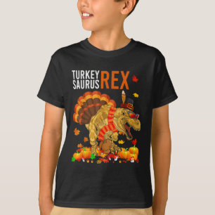 Camiseta Turquía Saurus TRex Curioso Peregrino Dinosaurios 