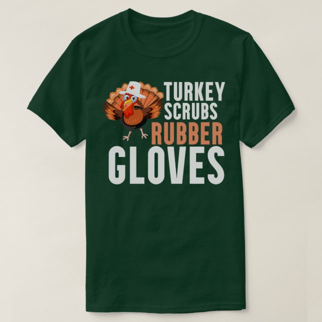 Camiseta Turquía se deshace de guantes de goma divertida en (Diseño del anverso)
