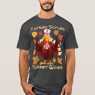 Camiseta Turquía se deshace de guantes de goma Enfermera de