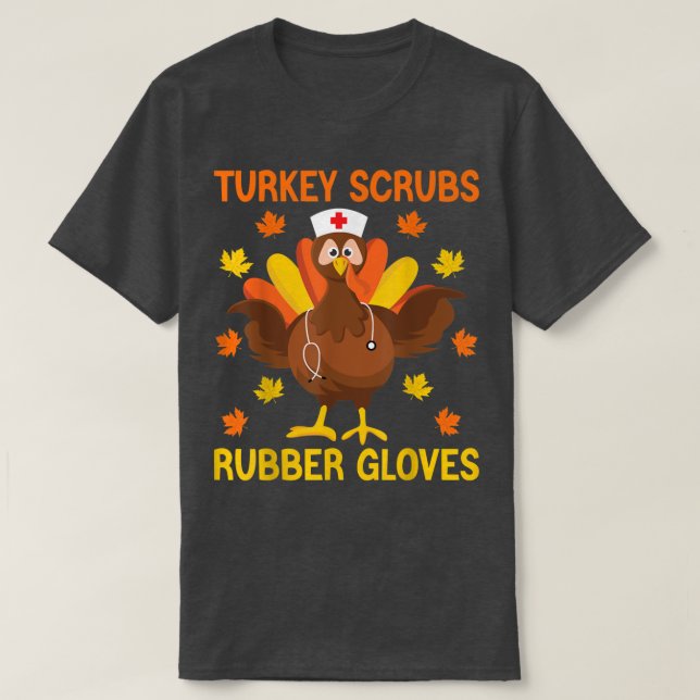 Camiseta Turquía se deshace de guantes de goma Thankding Nu (Diseño del anverso)