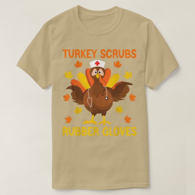Camiseta Turquía se deshace de guantes de goma Thankding Nu (Diseño del anverso)