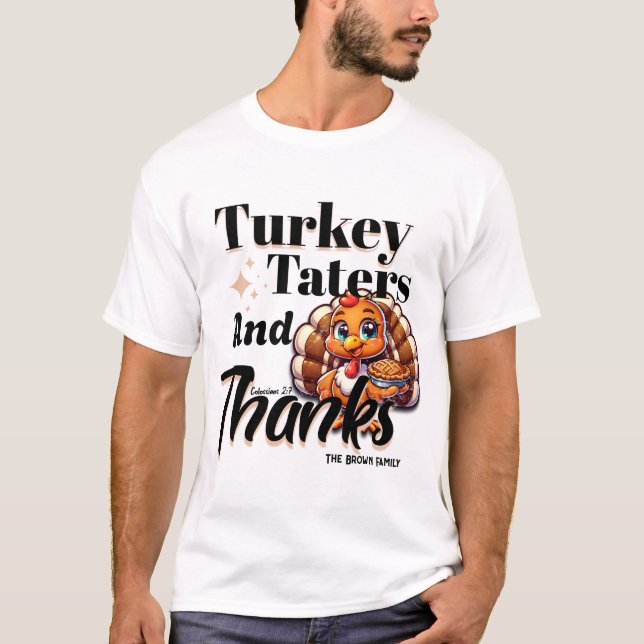 Camiseta Turquía Taters And Gracias - Colossian 2:7 (Anverso)