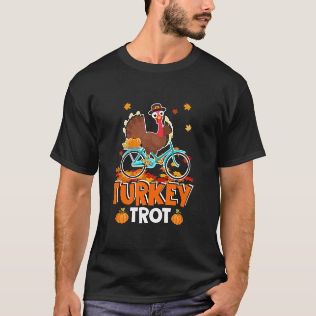 Camiseta Turquía Tropieza Divertida Turquía Corriendo En Bi (Anverso)
