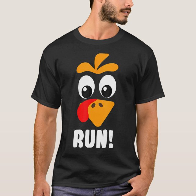 Camiseta Turquía Trot Adulto Corriendo Disfraz Cara Correr  (Anverso)