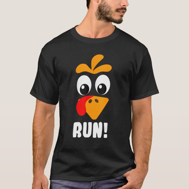 Camiseta Turquía Trot Adulto Corriendo Disfraz Cara Correr  (Anverso)